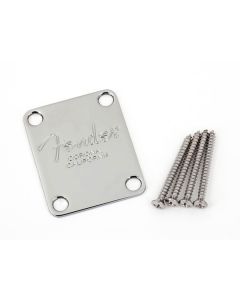 Fender American Bass Neck plate Corona logo chrome