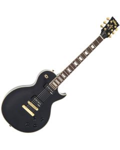 Vintage V100 Guitar 2W90 - Gold Hardware - Gloss Black