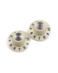 Fender American Vintage 1965 Jazzmaster Witch Hat knoppen vintage white (2 stuks)