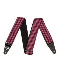 Fender gitaarband houndstooth roze