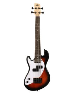 Kala Solid Body 4-String Tobacco Burst Fretted U-BASS Left Handed
