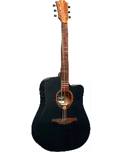 LAG Tramontane 70 T70DCE-BLS Dreadnought cutaway electro-akoestische gitaarBlack Satin