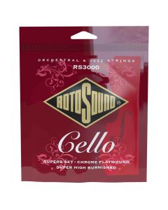 RotoSound RS3000 Cello snaren 4/4 Chrome Flatwound Super High Burnished