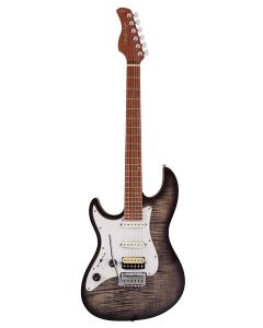 Sire S7FML/TBK elektrische gitaar s-stijl linkshandige met gevlamde esdoorntop transparant zwart