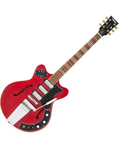 Vintage Revo Series Superthin Guitar - Cherry Red
