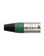 DAP XLR connector 3P male nikkel groen