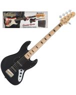 Vintage V495 Coaster 5 String Bass Guitar Pack - Gloss Black