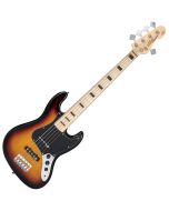 Vintage VJ75 5 String Bass - Maple FB - Sunset Sunburst