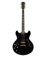 Sire H7VL/BK linkshandige elektrische gitaar archtop met p90s zwart