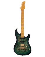 Sire S10 HSS/TGR swamp ash elektrische gitaar s-stijl, transparant green, hardcase included
