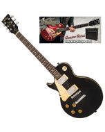 Vintage V10 Coaster Left Handed Electric Guitar Pack - Gloss Black