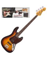 Vintage V49 Coaster Bass Guitar Pack - 3 Tone Sunburst