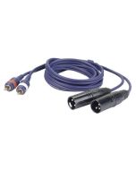 DAP FL26150 2x XLR Male - 2x RCA kabel 1.5m