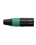 DAP XLR connector 3P male zwart groen