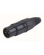 DAP XLR connector 3P male zwart