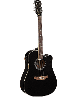 EKO Ranger6 CW-EQ-BLK Dreadnought Cutaway Elektrisch zwart