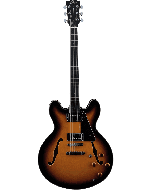 EKO SA350 Double Cut Hollowbody Jazz elektrische gitaar sunburst