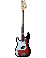 EKO VPB100 basgitaar LINKSHandig sunburst