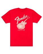 Fender T-Shirt Stratocaster Rood Large