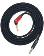 Gitaarkabel 6m PRO Braided Neutrik Silent haakse jack